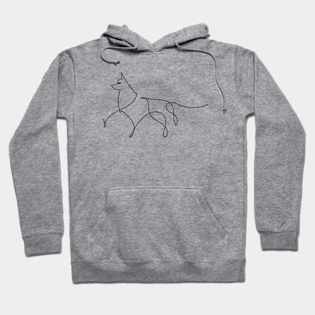 Dog | One Line Artist | Minimal Art | One Line Art | Minimalist Hoodie by One Line Artist